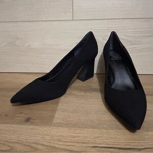 Vince Camuto Heels Hailenda Flare Heel Black Suede 10